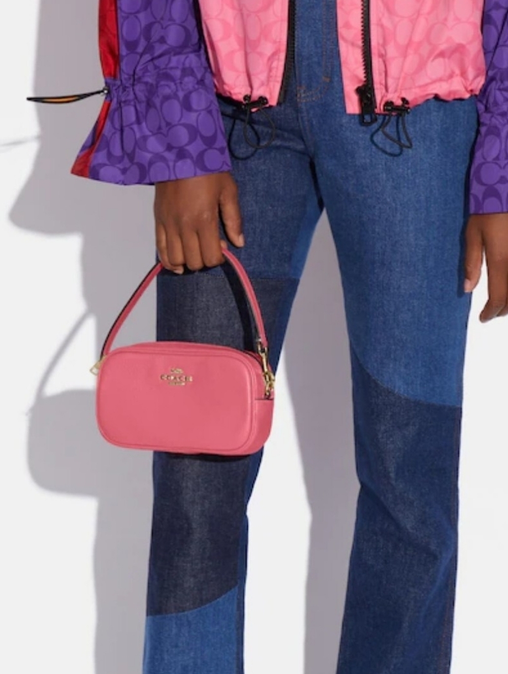 Coach Jamie Leather Wristlet in Watermelon